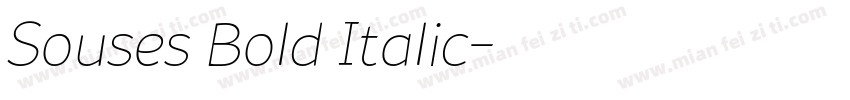 Souses Bold Italic字体转换
